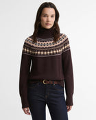 Barbour Brown Darwen Fairisle Rollneck Jumper