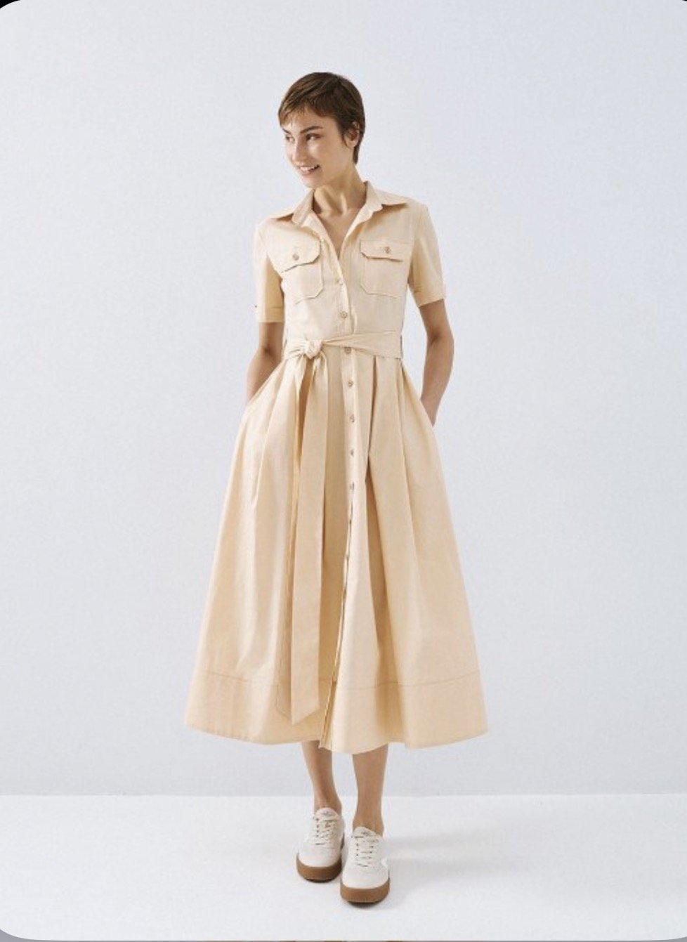 Alisha Salted Caramel Shirt Dress