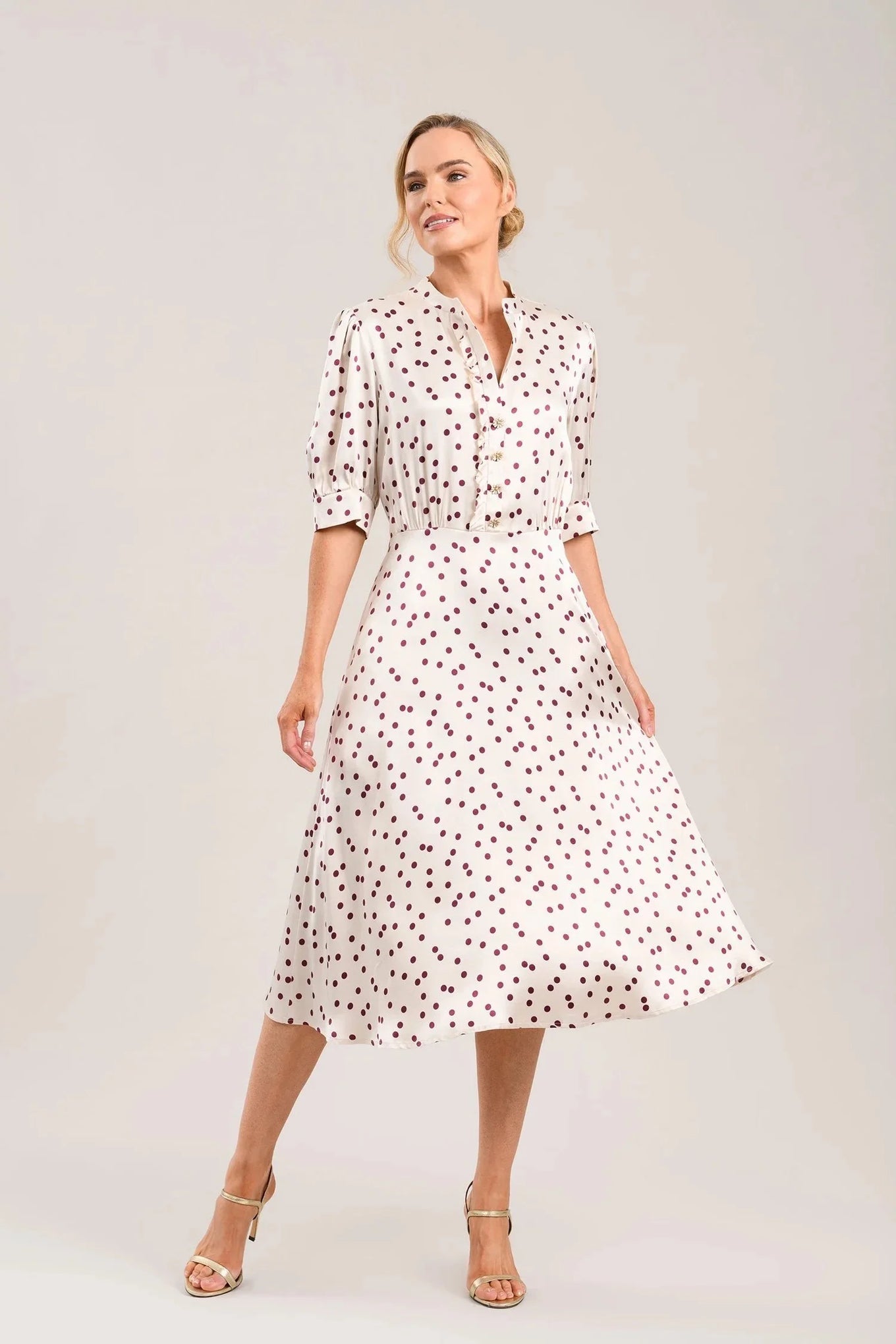 Dove Berry Dot Dress