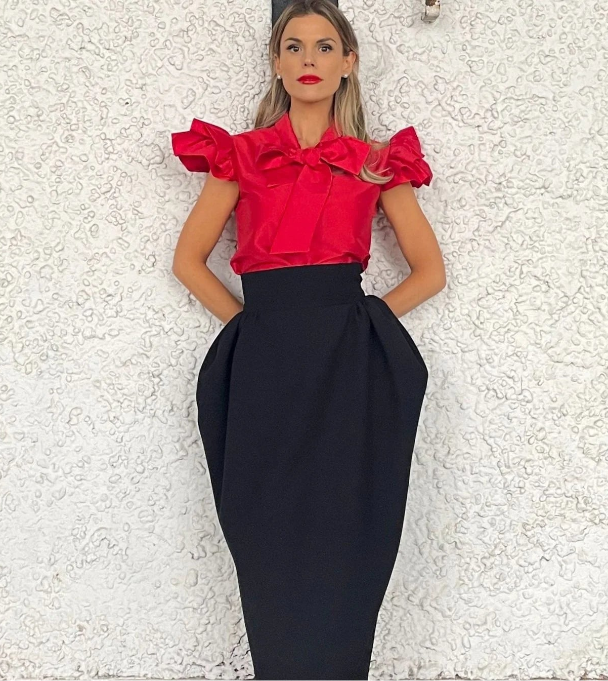 AndTate Chrissy Pomegranate Red Top