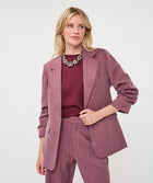 Romy Wine Pinstripe Blazer