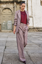 Nikki Wine Check Trouser