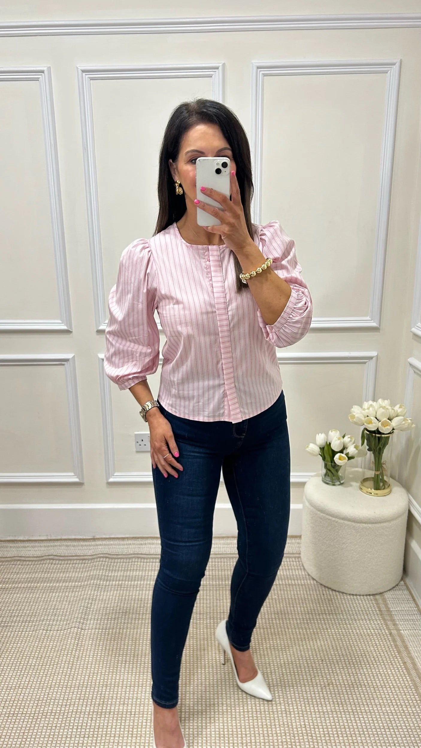 Chloe Pink Stripe Top