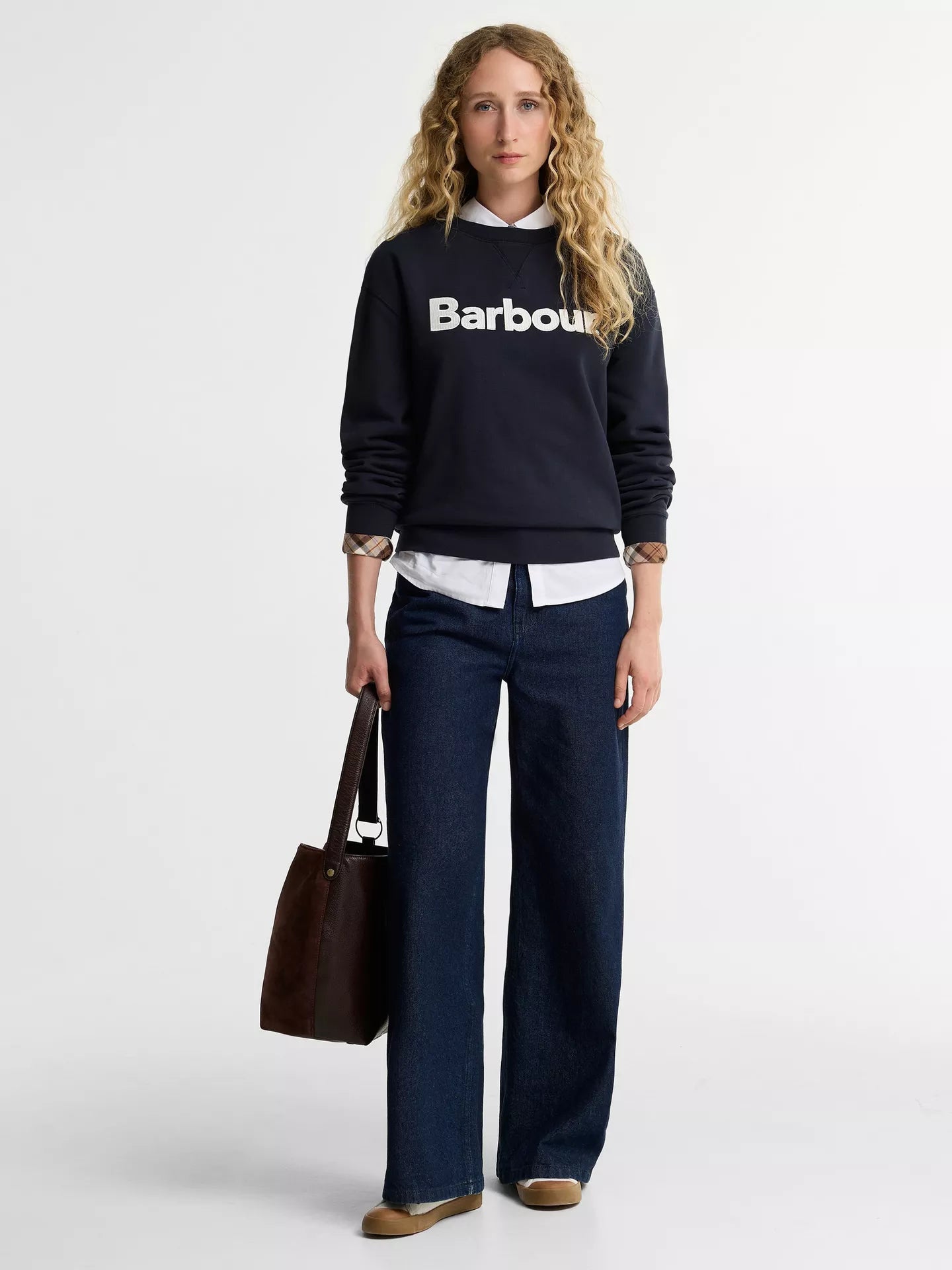 Barbour Dark Navy Hartland Logo Sweatshirt