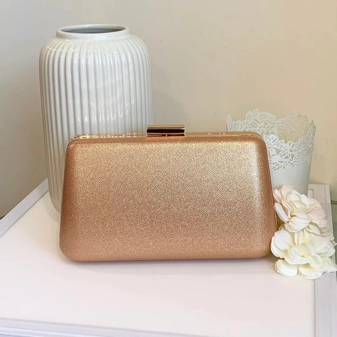 Lora Rose Gold Clutch