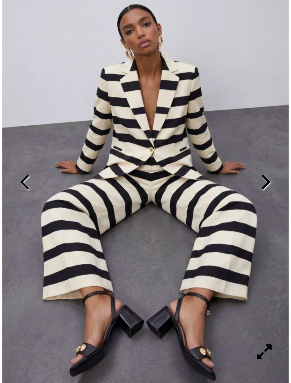 Nicola Satin Striped Culottes