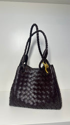 Alice Chocolate Woven Mini-Tote Bag