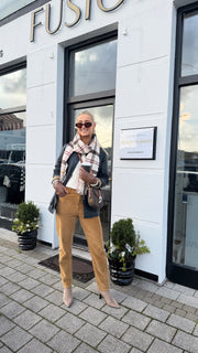 Vera Camel Corduroy Mom Trousers