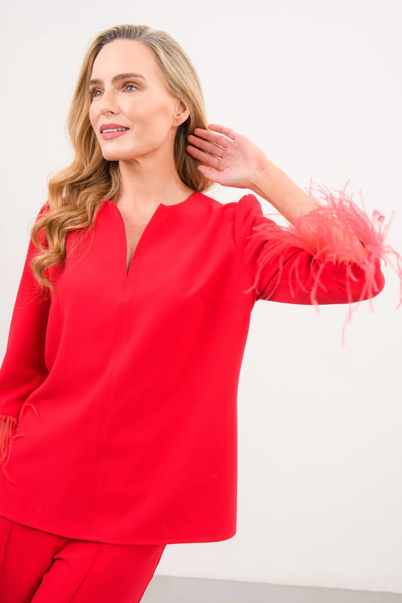 Aspen Red Top & Trousers