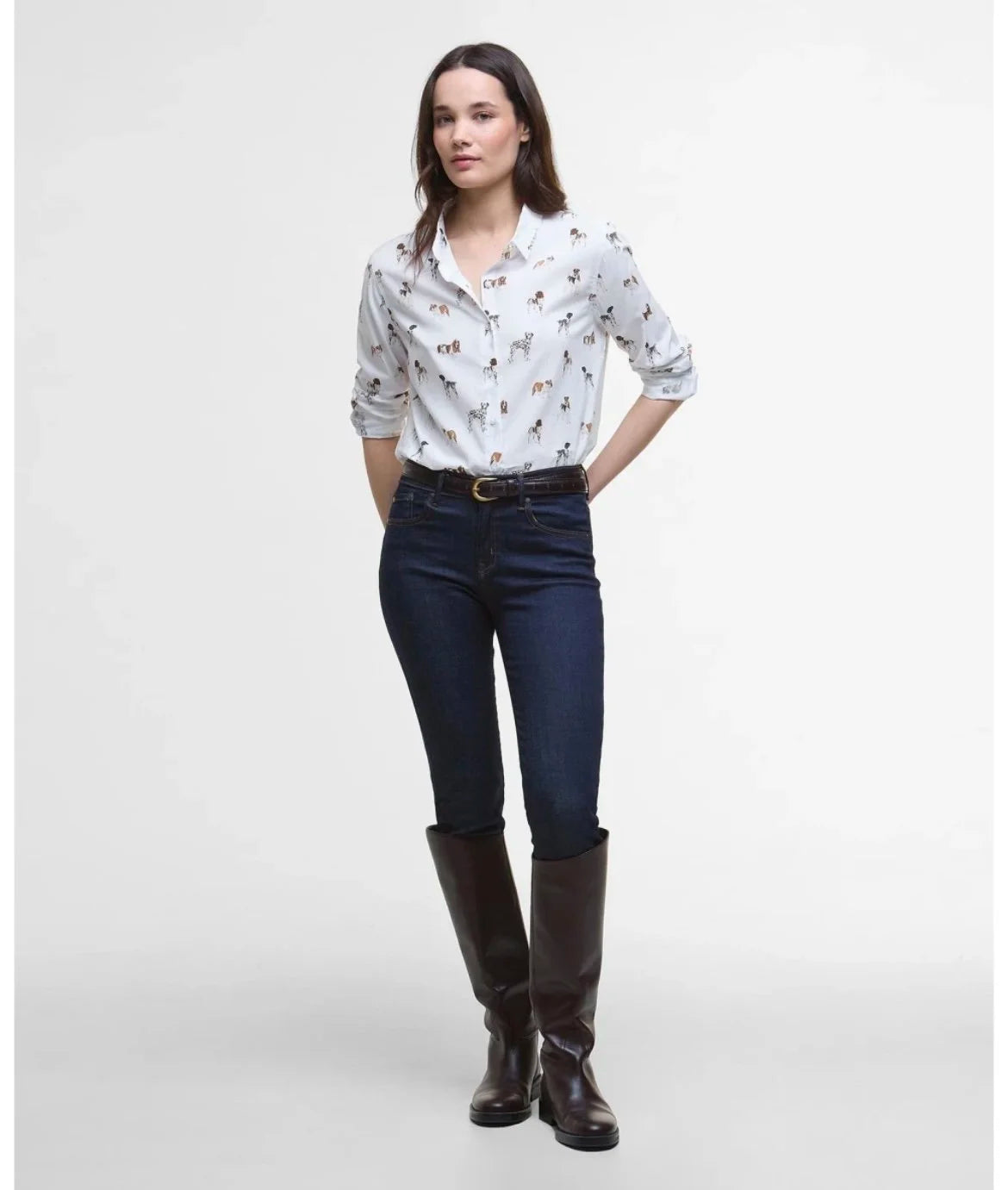 Barbour Safari White/Print Shirt