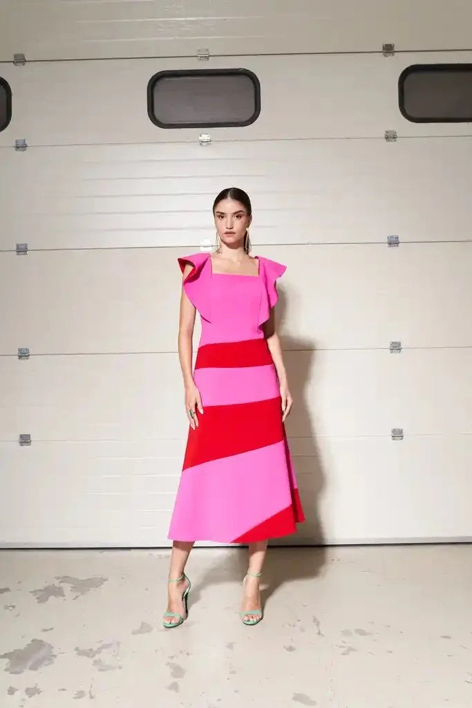 Lottie Pink/Red Stripe Dress Fusion Fashion Lottie Pink/Red Stripe Dress Fusion Fashion
