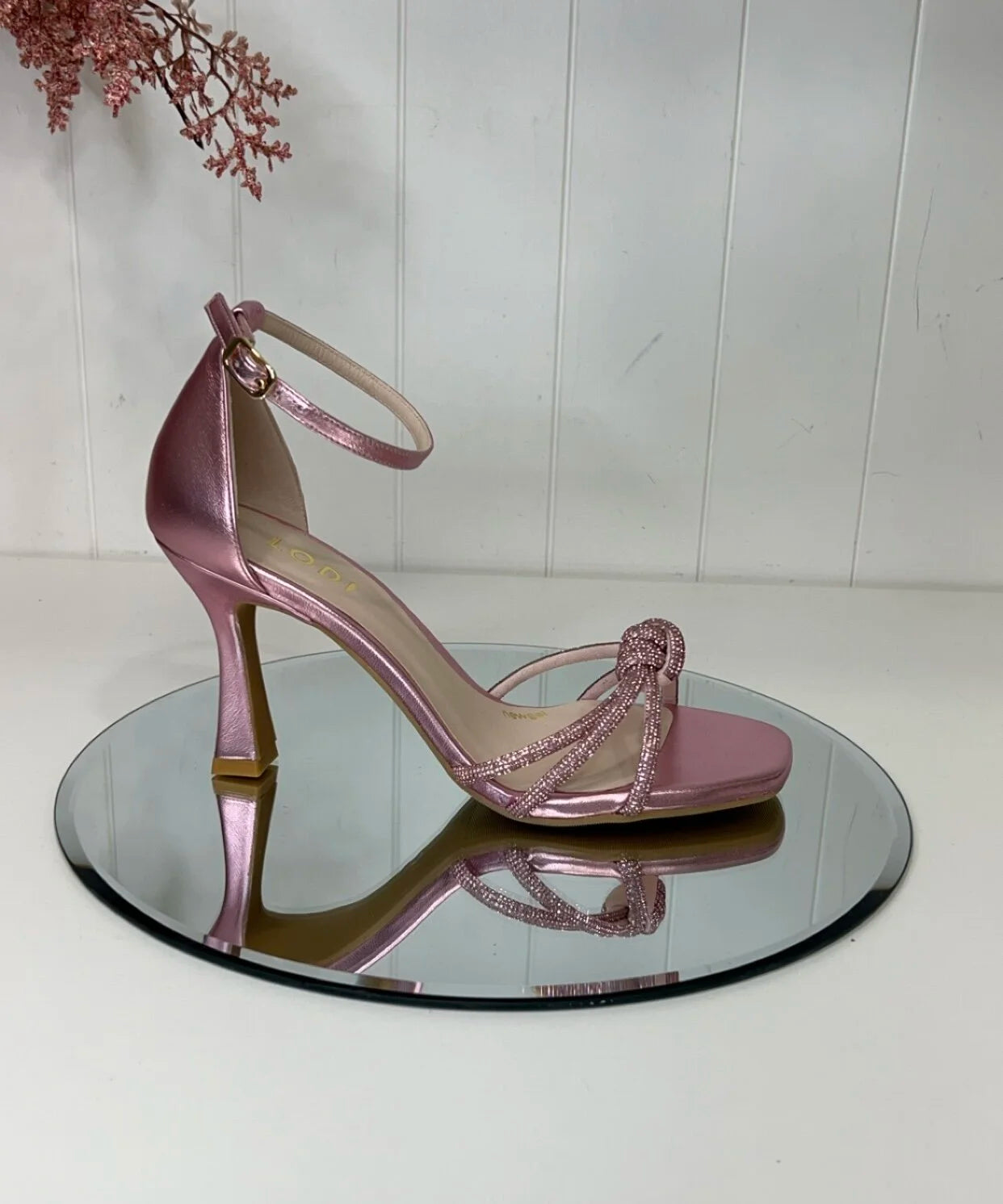 Lodi Metallic Pink Knot Sandal