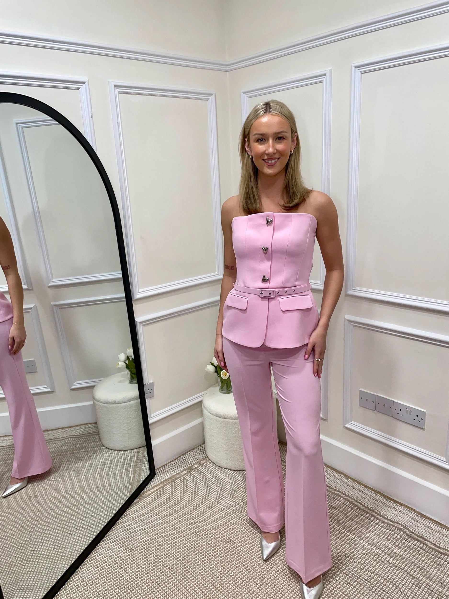 Paisley Pink Bardot Trouser Co-Ord