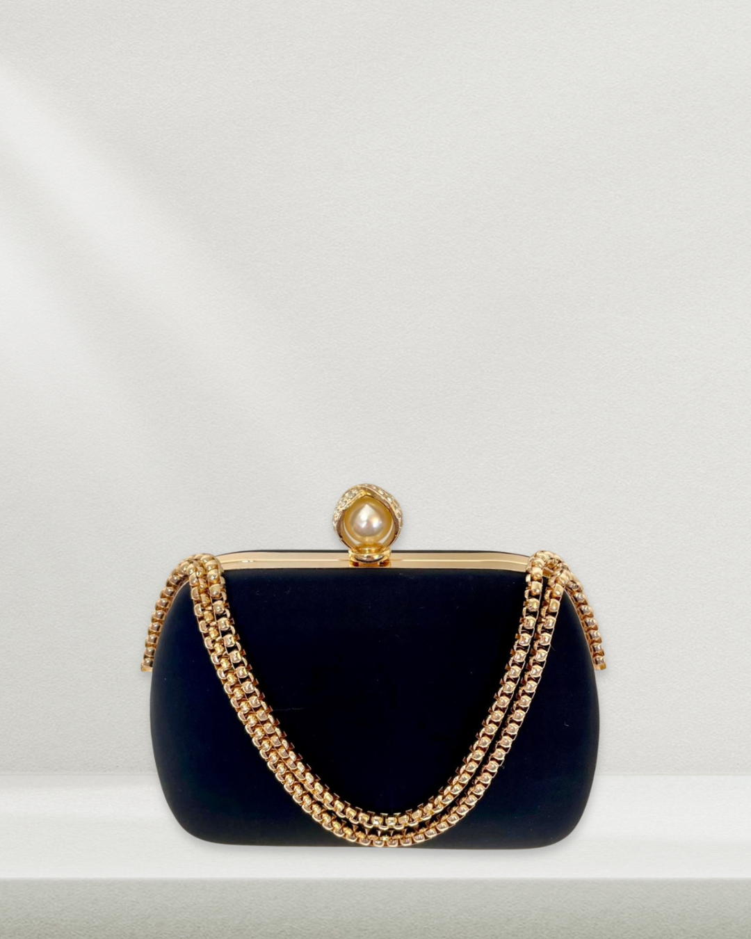 Elan Black Clutch Bag