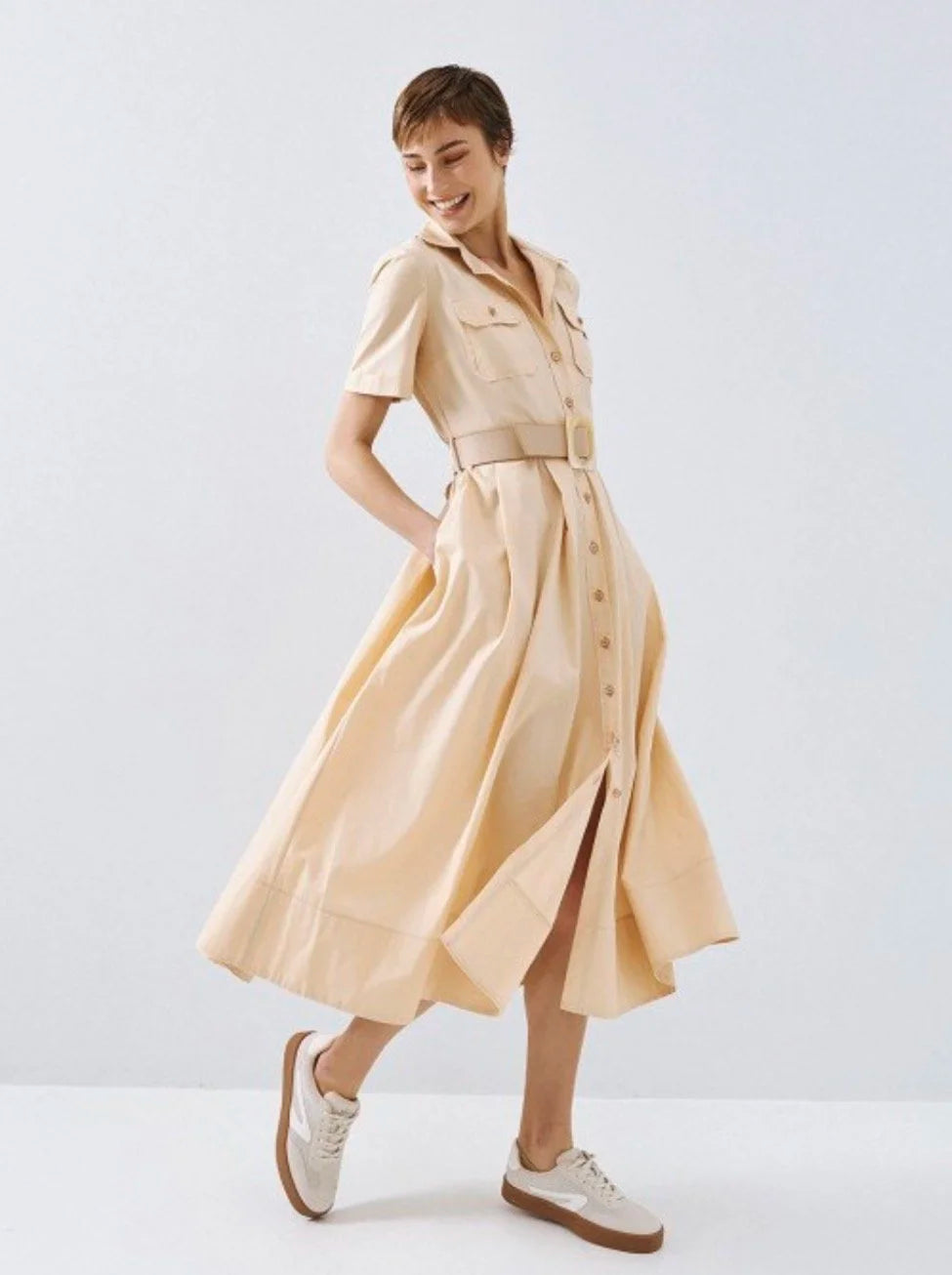 Alisha Salted Caramel Shirt Dress