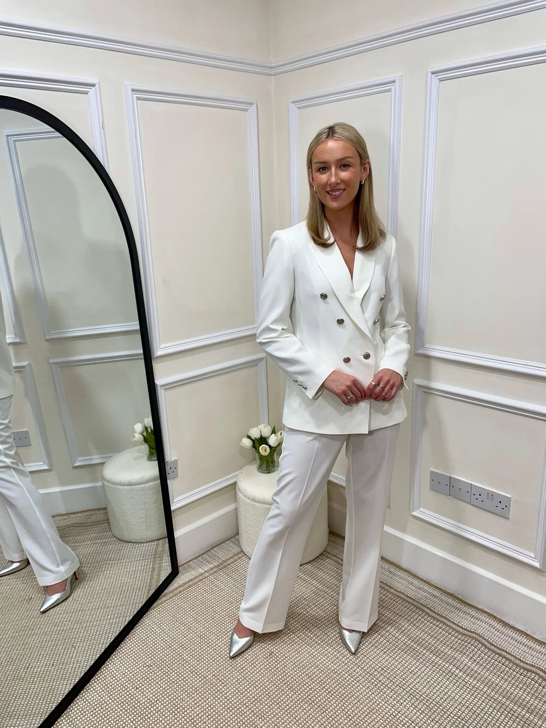Stacey White Trouser Co-Ord