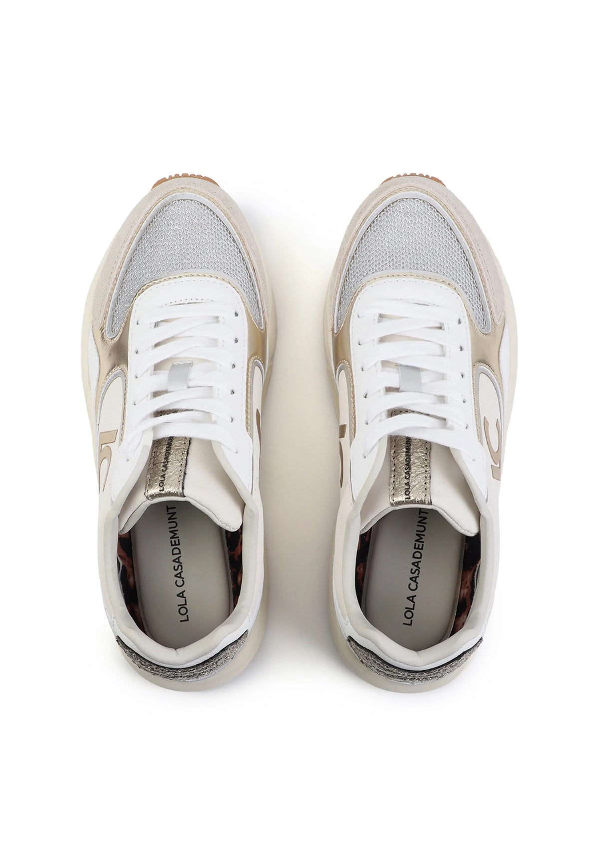 Lola Cream & Gold Trainer