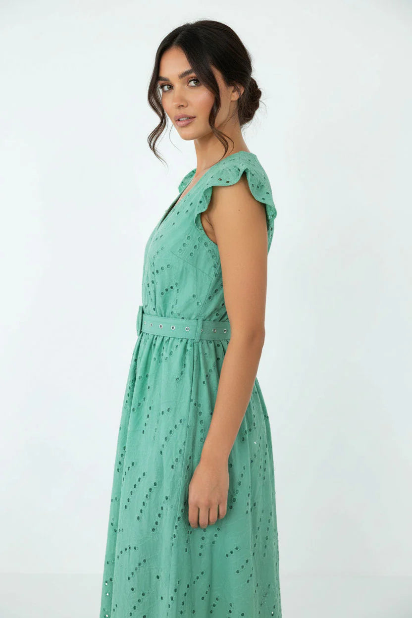 Jenny Green Midi Dress