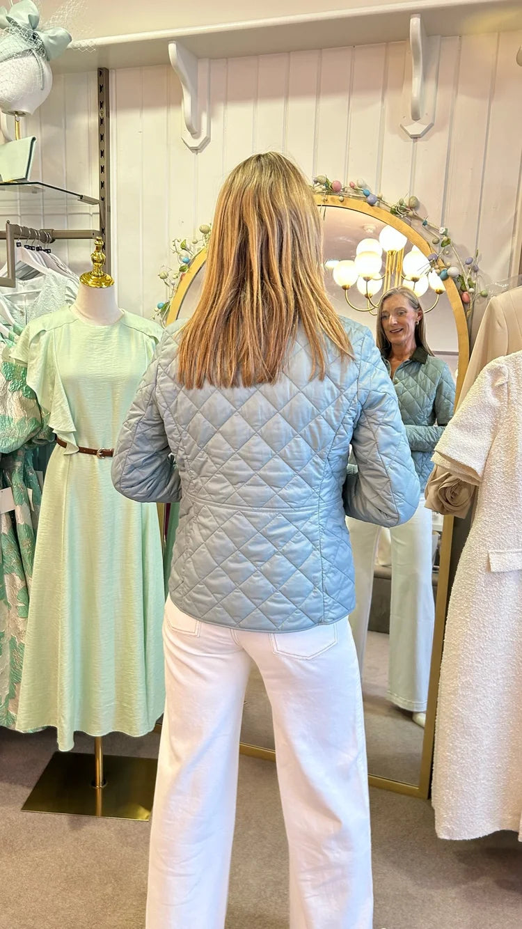 Barbour Deveron Aqua Quilted Jacket