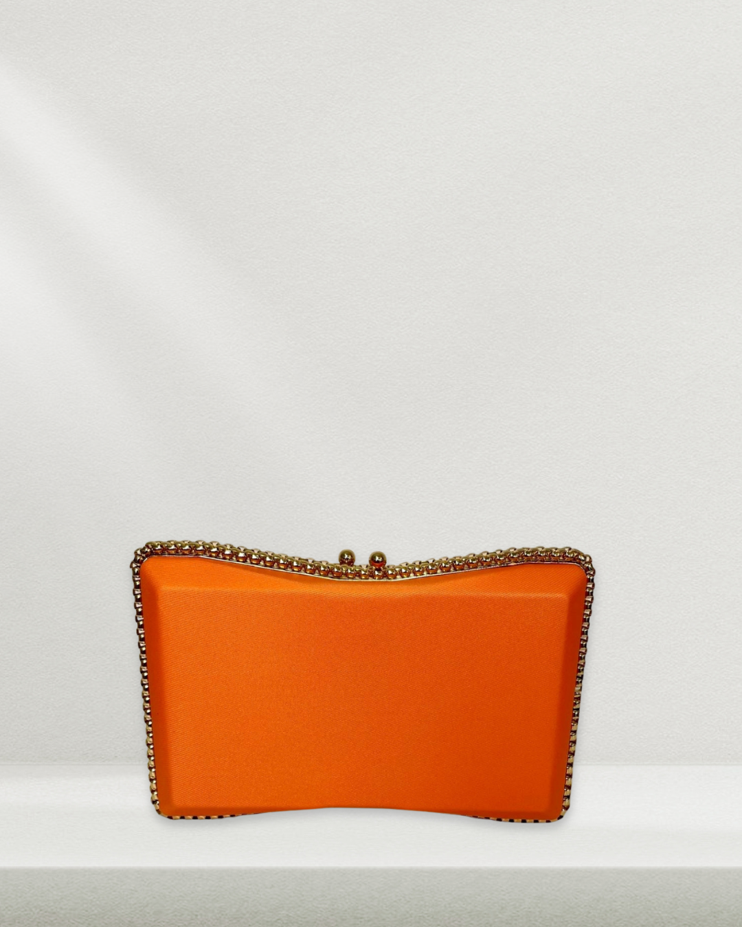 Nova Orange Gold Trim Clutch