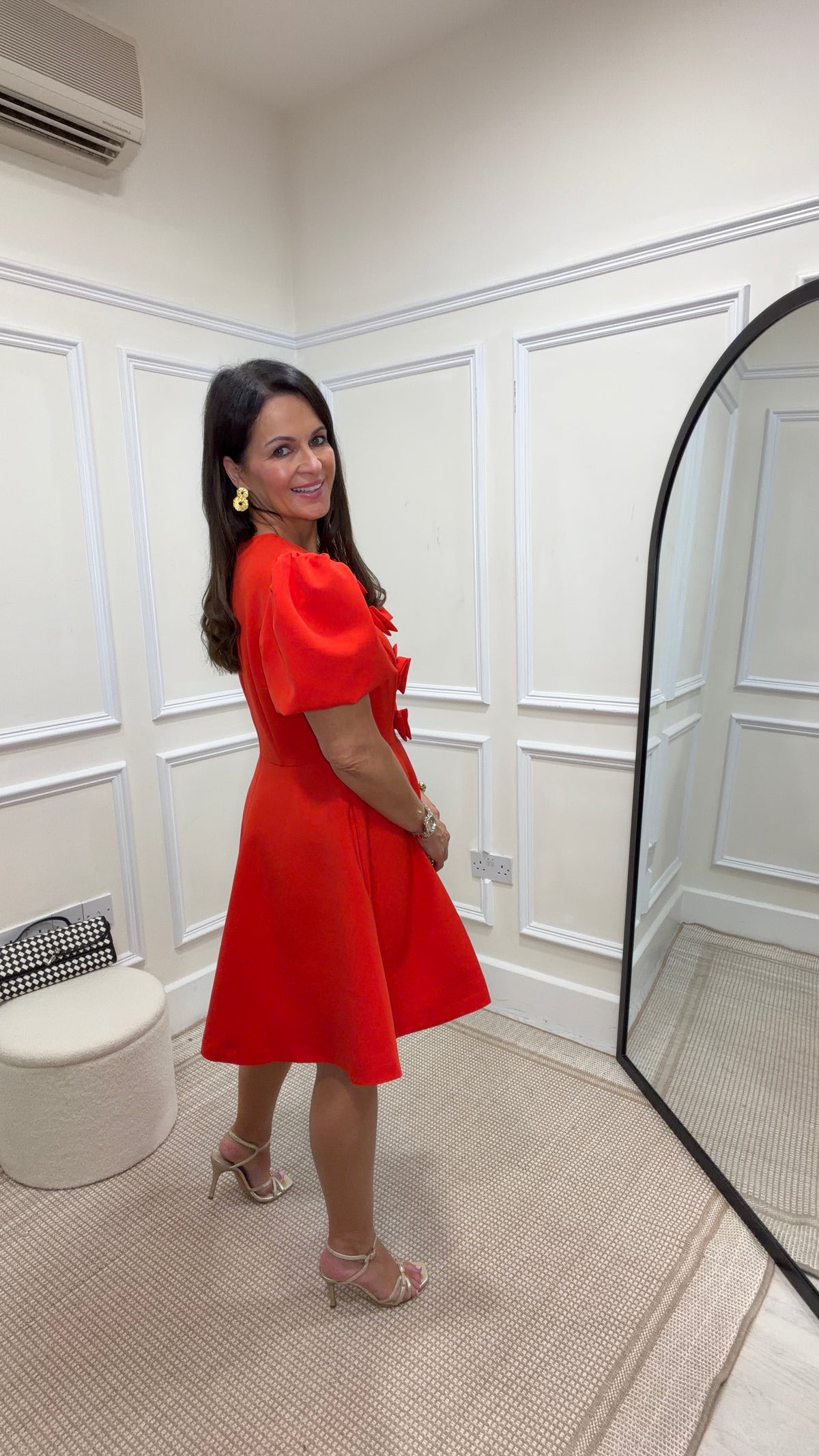Bella Red Bow Detail Dress