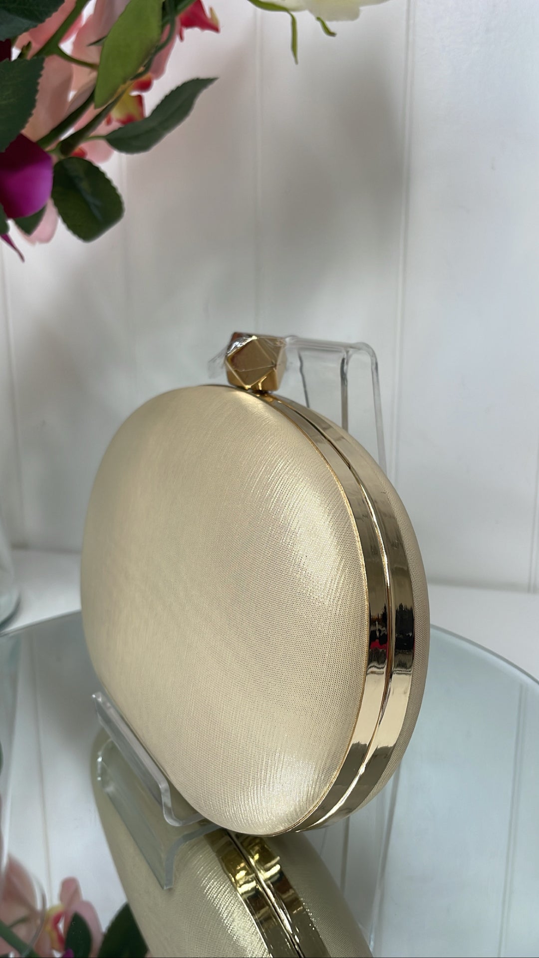 Nina Gold Shimmer Clutch