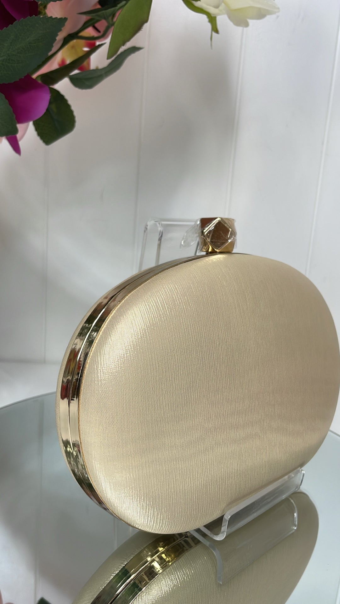 Nina Gold Shimmer Clutch