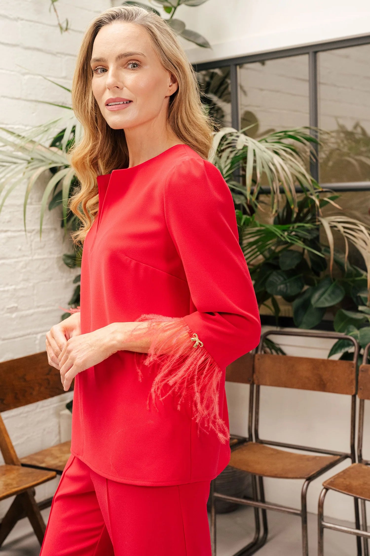 Aspen Red Top & Trousers