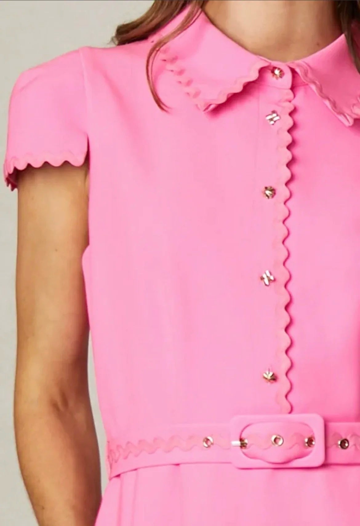 Rickie Pink Collar Dress