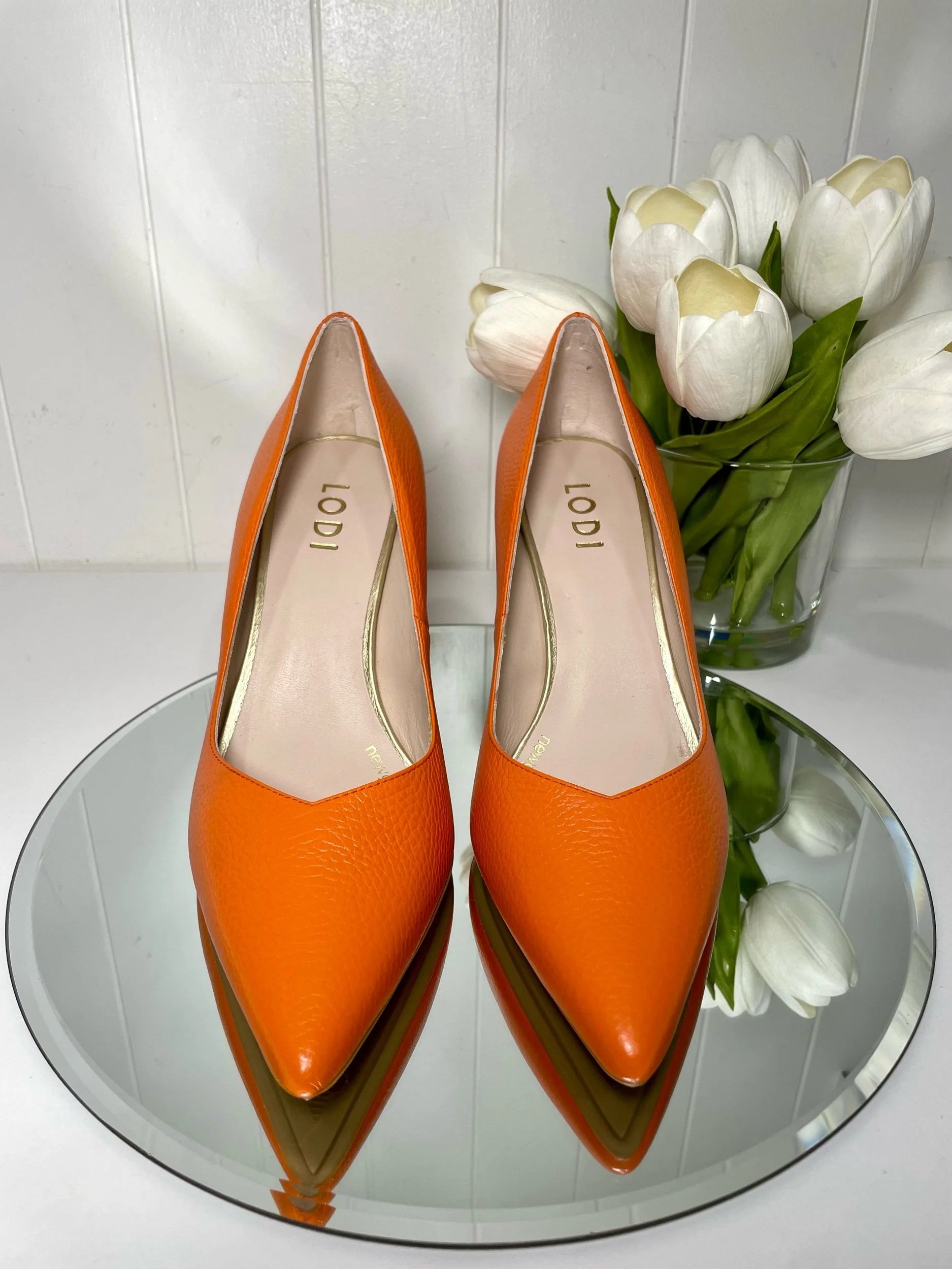 Lodi Rabot Orange Court Shoe