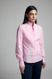 Lucar Pink Frill Button-Up Shirt