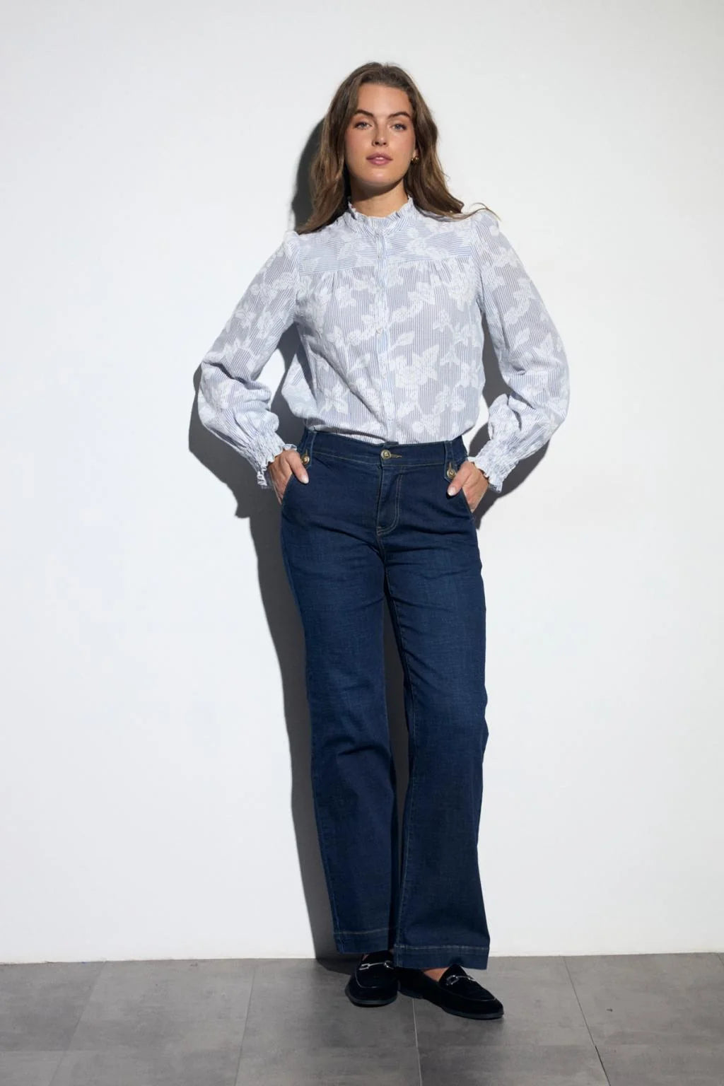 Vesuvio Dark-Wash Denim Trouser