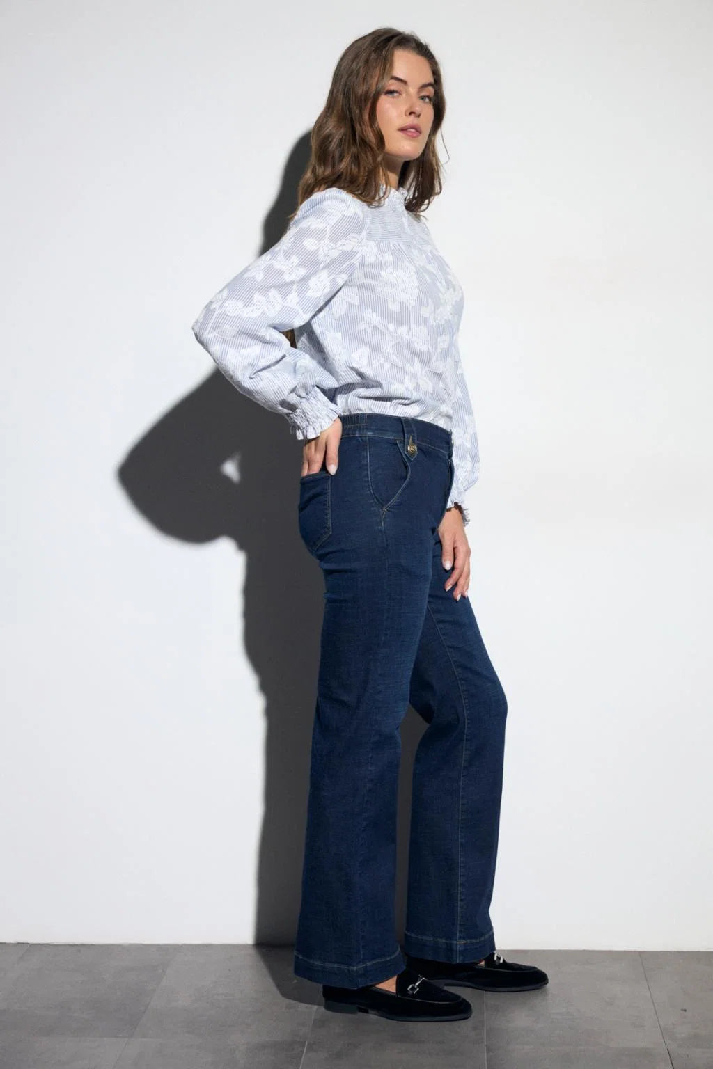 Vesuvio Dark-Wash Denim Trouser
