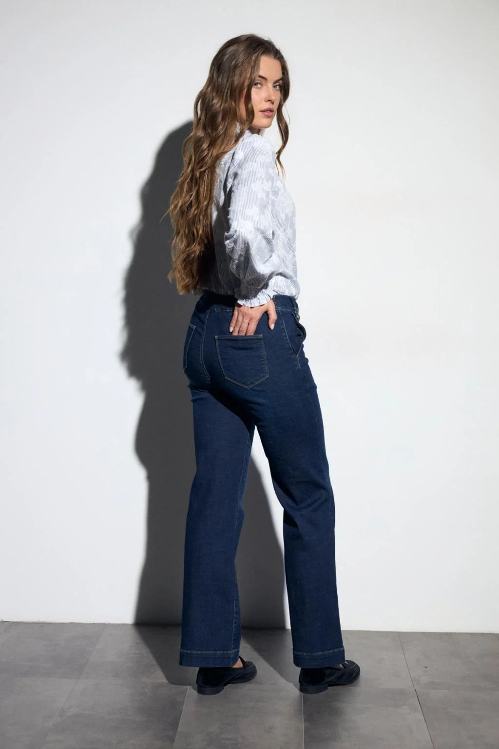 Vesuvio Dark-Wash Denim Trouser
