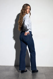 Vesuvio Dark-Wash Denim Trouser