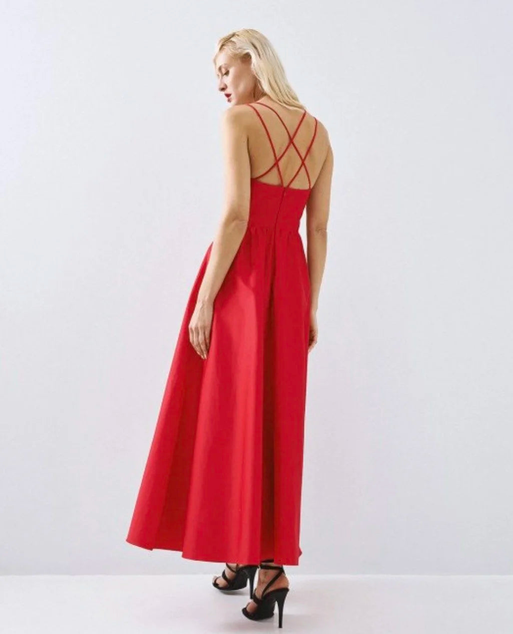 Greta Red Strappy Dress