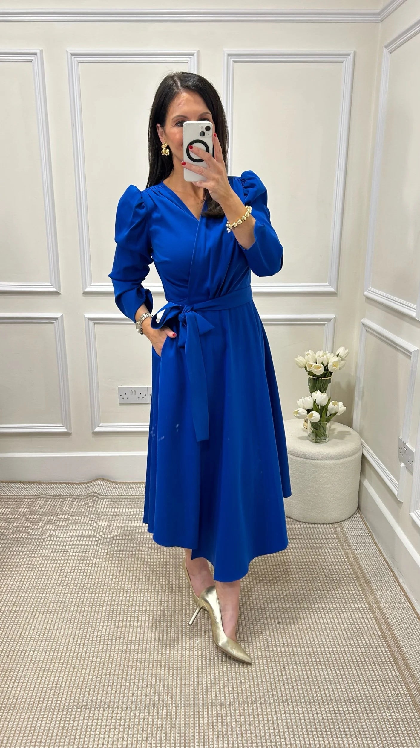 Emo Royal Blue Wrap Dress