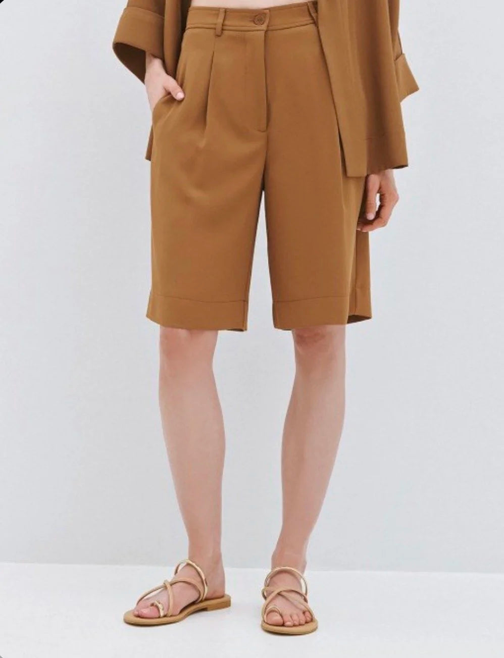 Carla Caramel Bermuda Shorts