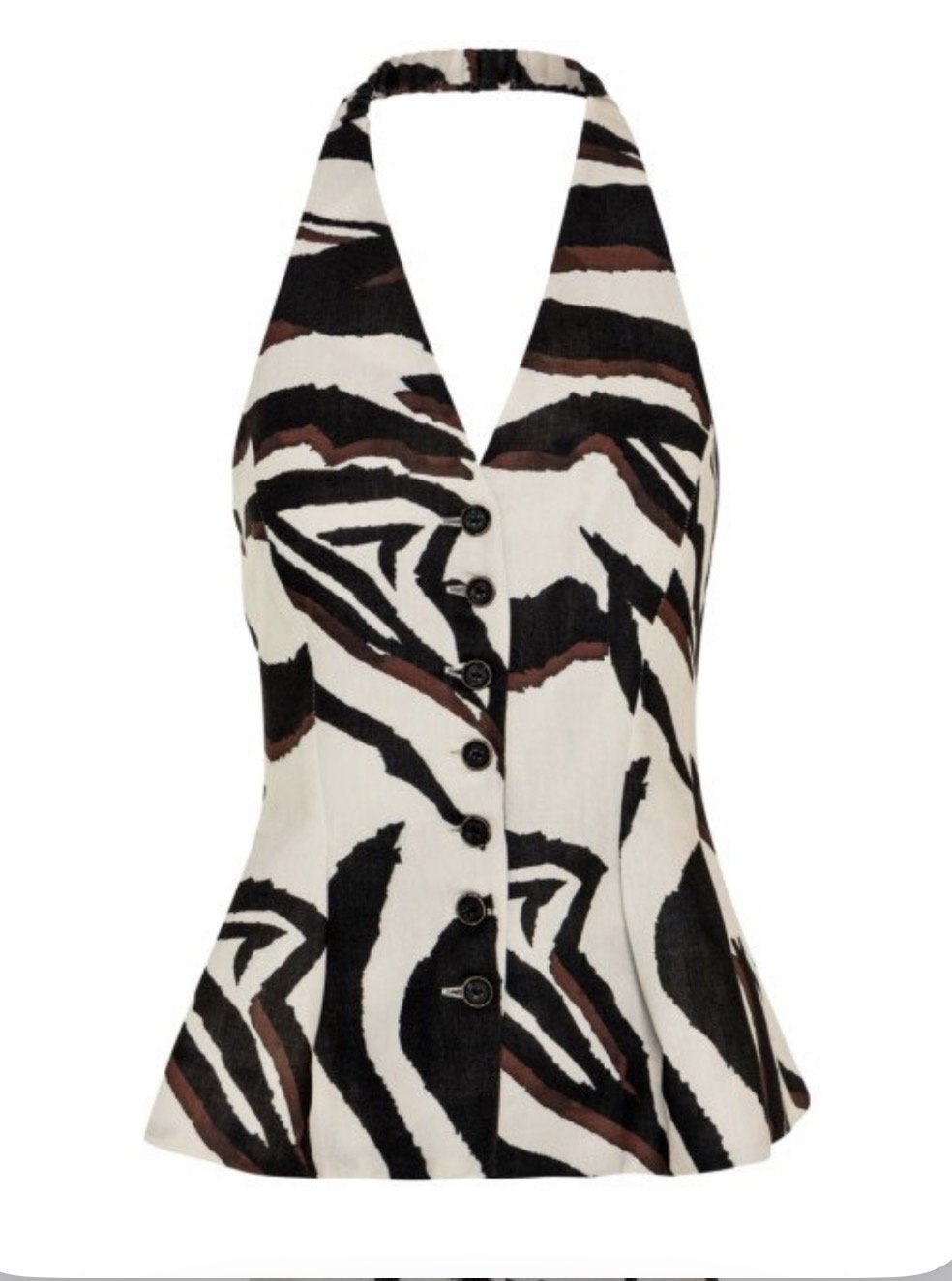 Zoey Printed Peplum Vest Top