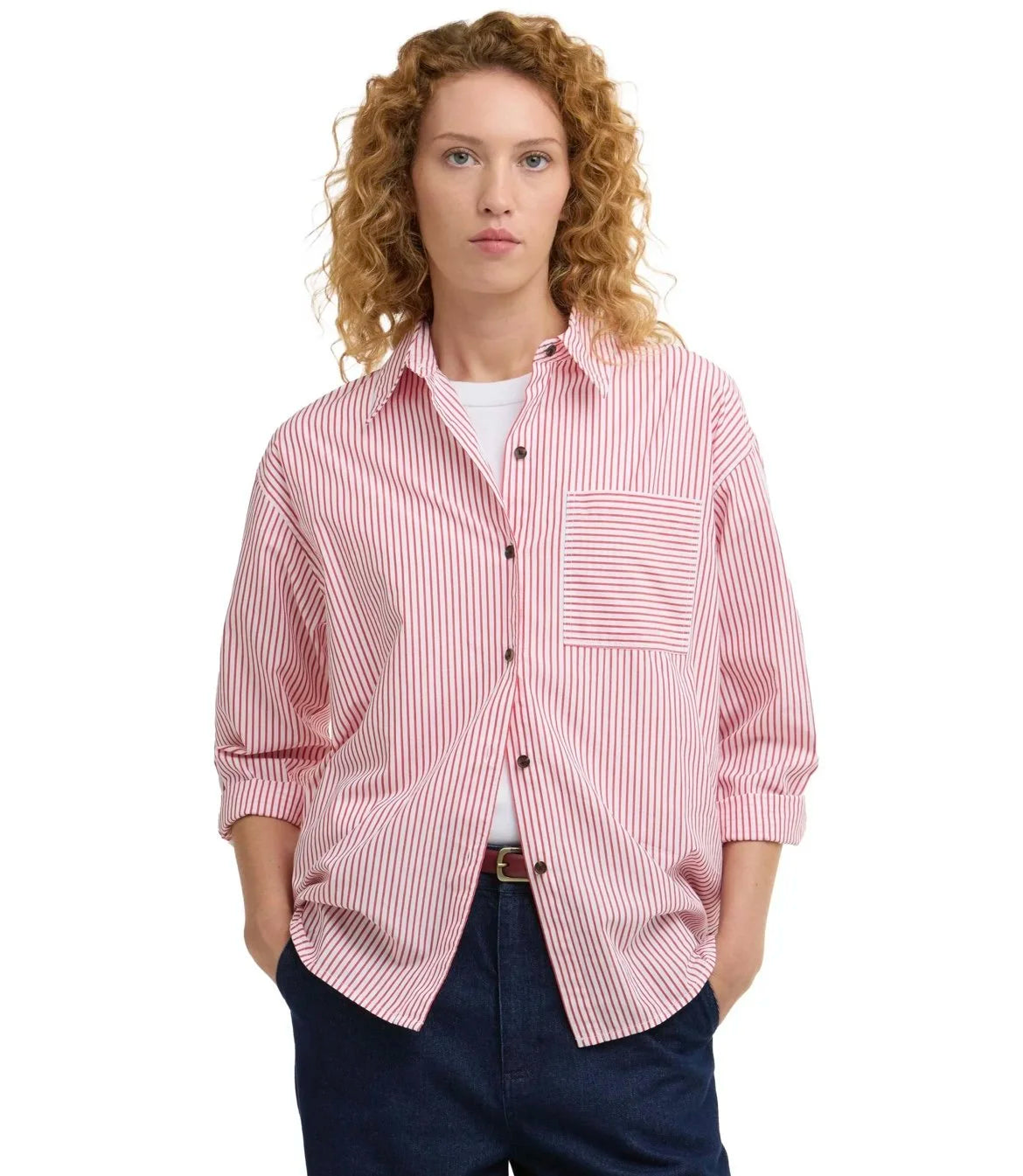 Barbour Polly Red/White Stripe Shirt