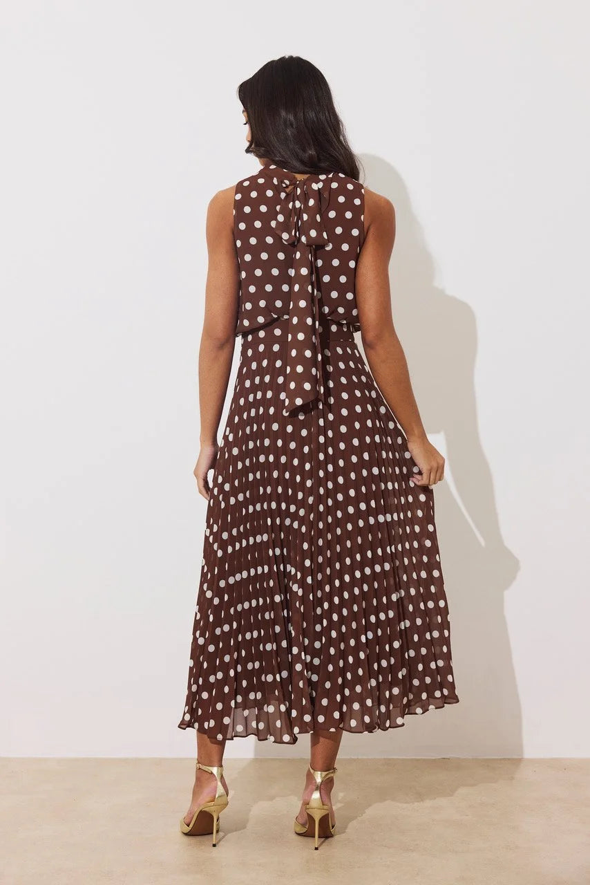 Milly Brown Polka Dot Dress
