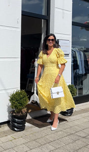 Callie Lace Lemon Dress