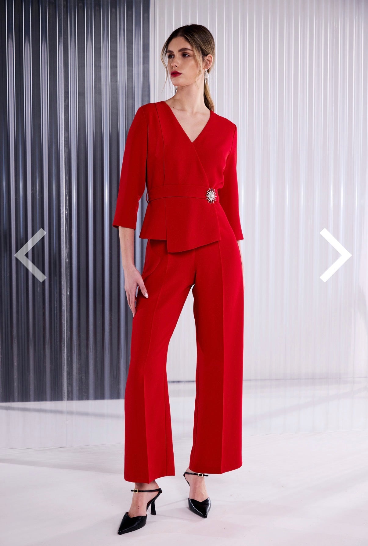 Falcon Red Long-Sleeve Jumpsuit
