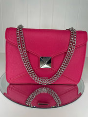 S. Heach Rectangular Leather Shoulder Bag (Raspberry)