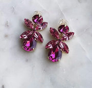 Dione Pink Cyrstal Earrings