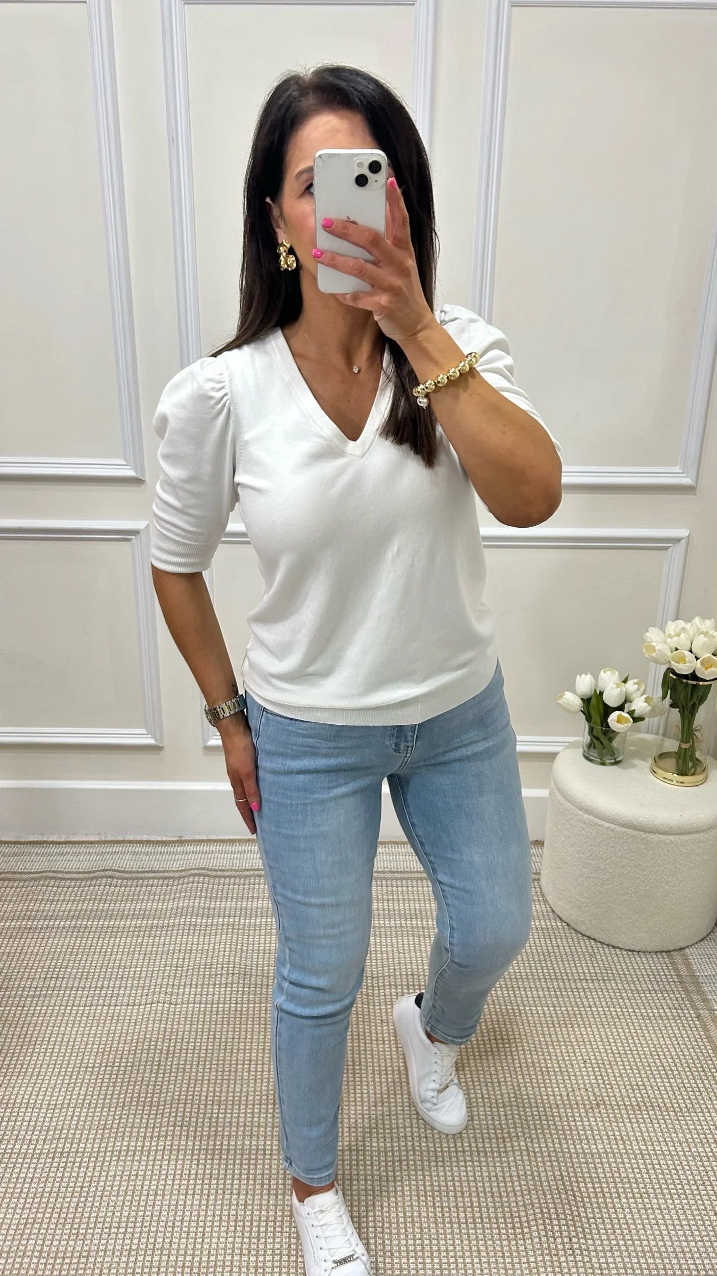 Claire Off White Top