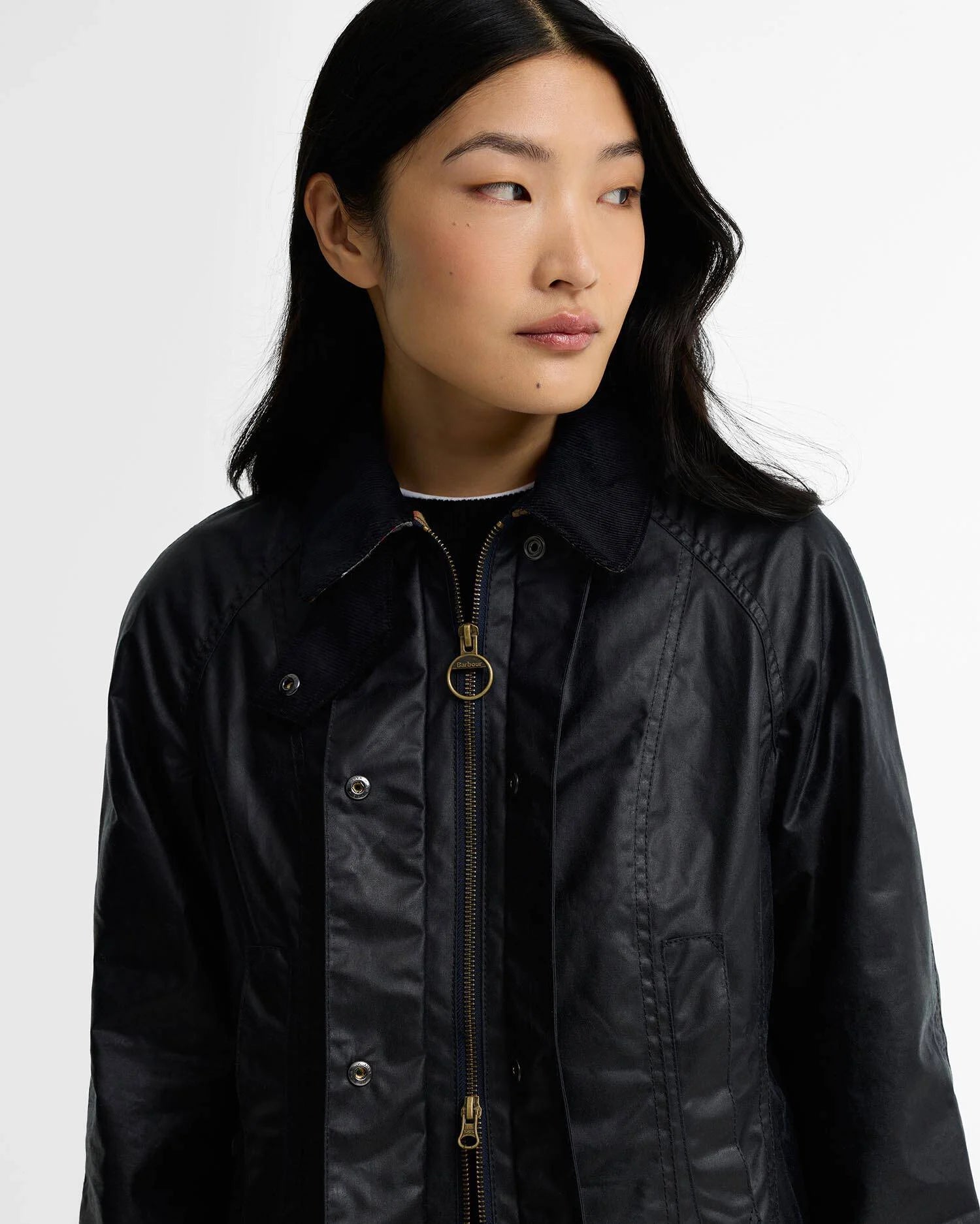 Barbour Navy Beadnell Waxed Jacket