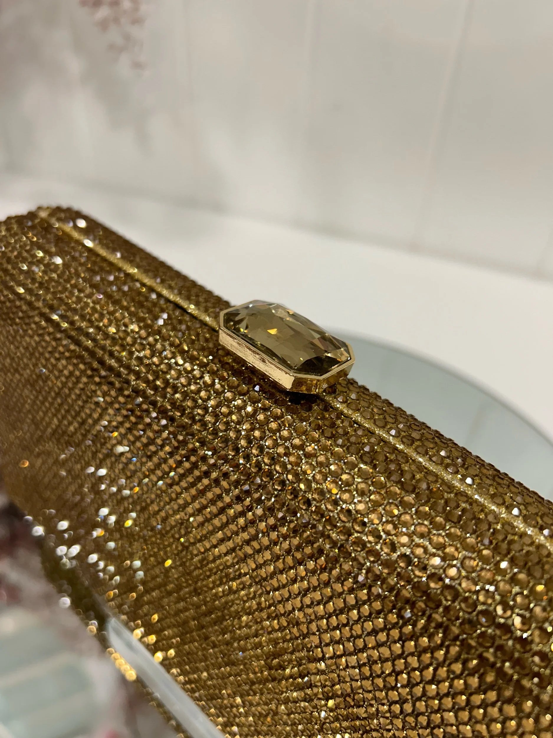 Lexi Gold Sparkle Clutch