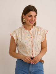 Sami White Cherry Top