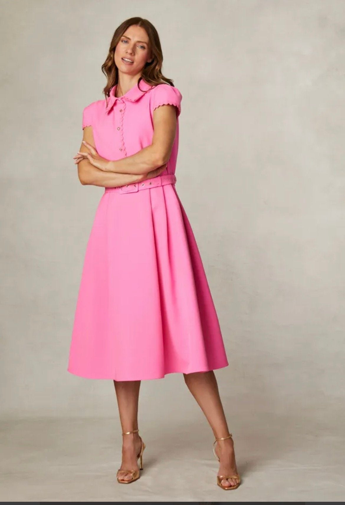 Rickie Pink Collar Dress